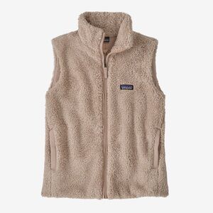 Patagonia‎ Los Gatos El Cap Khaki Beige Deep Pile Full Zip Vest Sz Small Women's